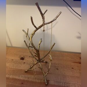 Gold Tree Jewelry Holder
